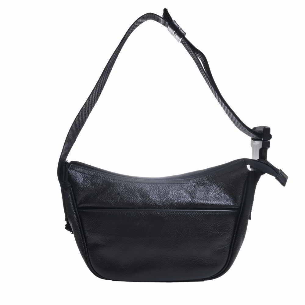 Balenciaga Leather Logo Shoulder Bag Black - Picture 2 of 7